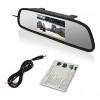 4.3" Car Rearview Mirror LCD Display Monitor+170° Wide Angle Reverse Parking Camera
